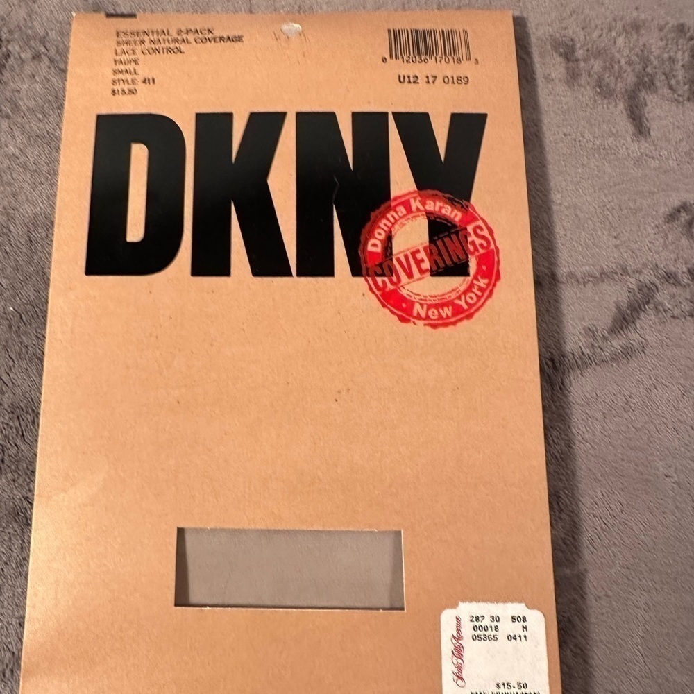 DKNY‎ Coverings Vintage 1989 Sheer Natural Coverage Lace Control Taupe 2-Pack S